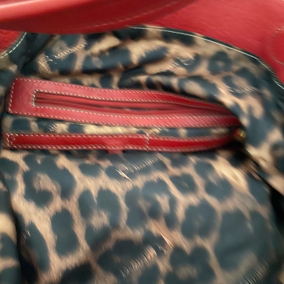 B. MAKOWSKY slouchy red shoulder bag NWOT - Picture 3 of 8